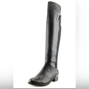 Calvin Klein Cylan Over the Knee Boots Black Leather size 8